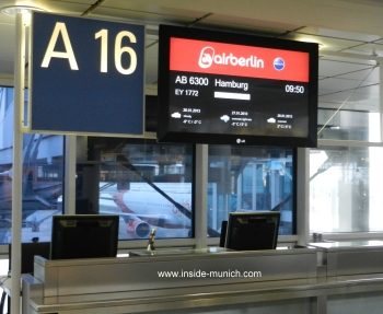 Air Berlin counter at airport Munich