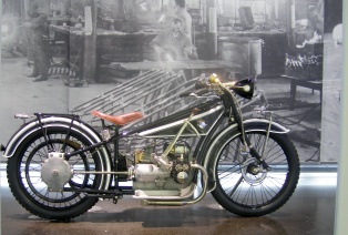 antique BMW motorbike