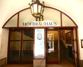 The entrance to the beer hall
