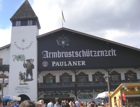 Armbrustschützenzelt with Paulaner Beer