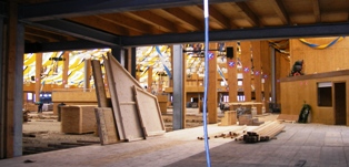 Beer Tent at the Oktoberfest from inside