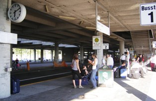 People waiting for their bus