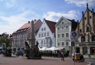 Old city center in Freising