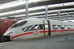 ICE train at central station Munich