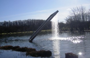 Westpark with articifial lake in Munich
