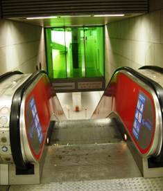 Entrance to Munich underground station at Koenigsplatz