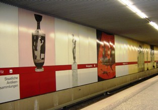 Munich Subway station at Koenigsplatz