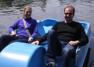 Tobi and myself in the peddle boat