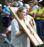 Poor prisoner being shown to the crowd